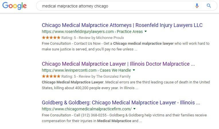 search engine results page