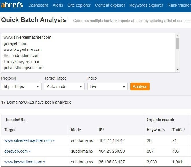 batch analysis example